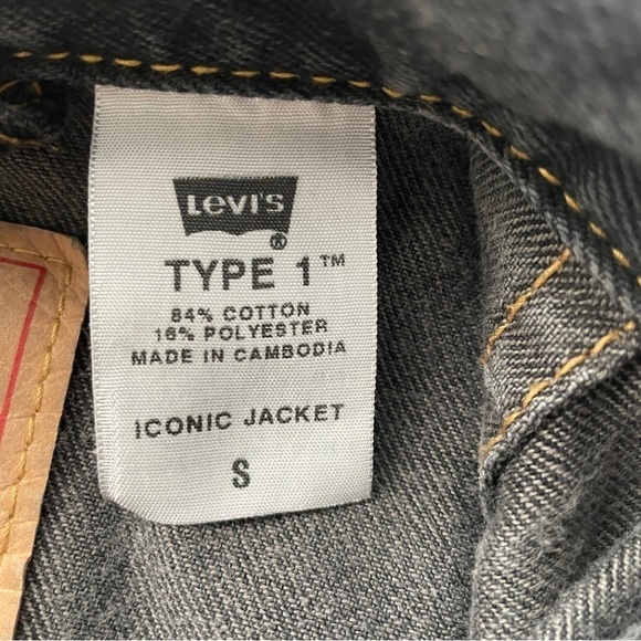 Levi’s Iconic Gray Jacket Type 1 Girls Size Small Western - Picture 7 of 8